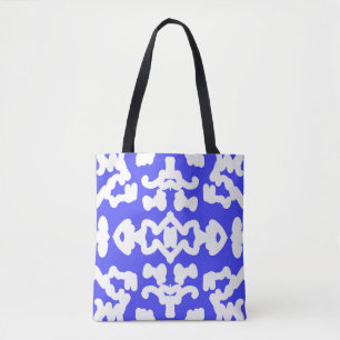 Tote Tasche, ein nahtlos elegantes, weißes und bla