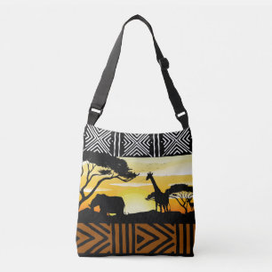Tote-Tasche für die afrikanische Safari-Szene Tragetaschen Mit Langen Trägern