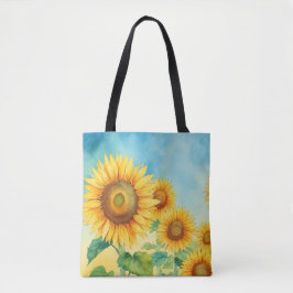 Tote-Tasche für künstlerische Sonnenblumen