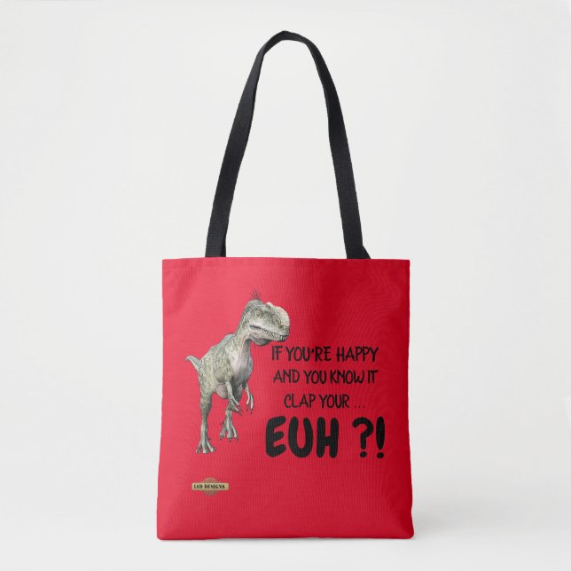 Tote Tasche "Happy Dinosaurier" (Vorderseite)