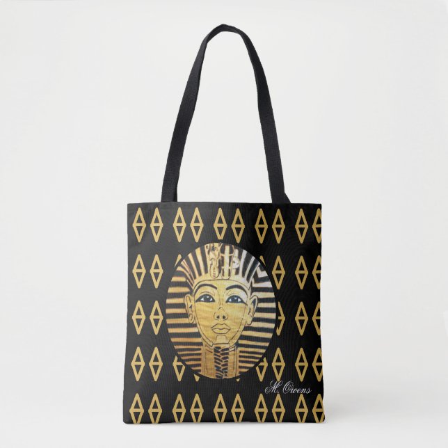 Tote-Tasche im ägyptischen Schwarz-Gold-Stil (Vorderseite)