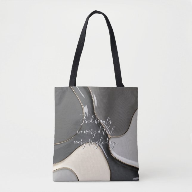 Tote-Tasche in abstrakter Grafik (Vorderseite)