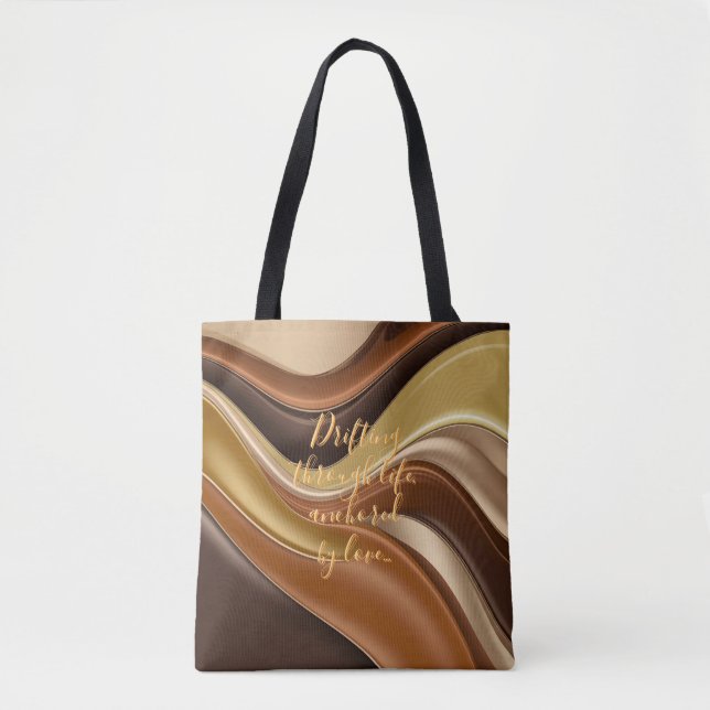 Tote-Tasche in abstrakter Grafik (Vorderseite)