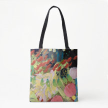 Tote Tasche in Blume im Nachtdesign