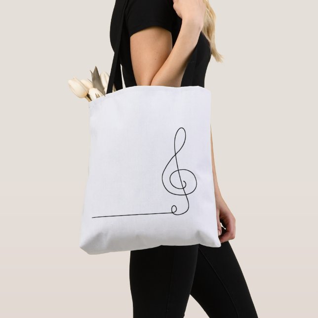 Tote Tasche: Line Art (Flute) (Von Nahem)