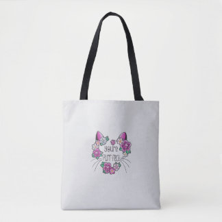 Tote Tasche mit kat-Inspiriert Blumendruck