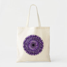 Tote Tasche mit lila Mandala-Design