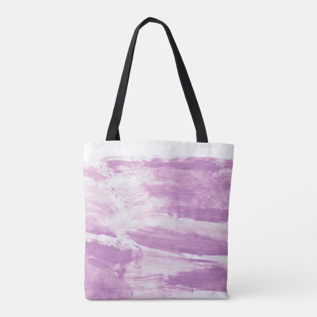 Tote Tasche mit Mauve Abstract Design (Rückseite)