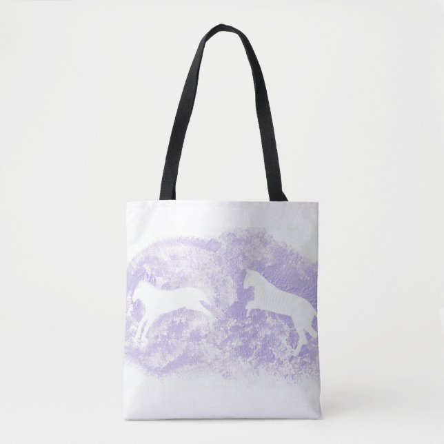 Tote Tasche mit Springpferden (Vorderseite)