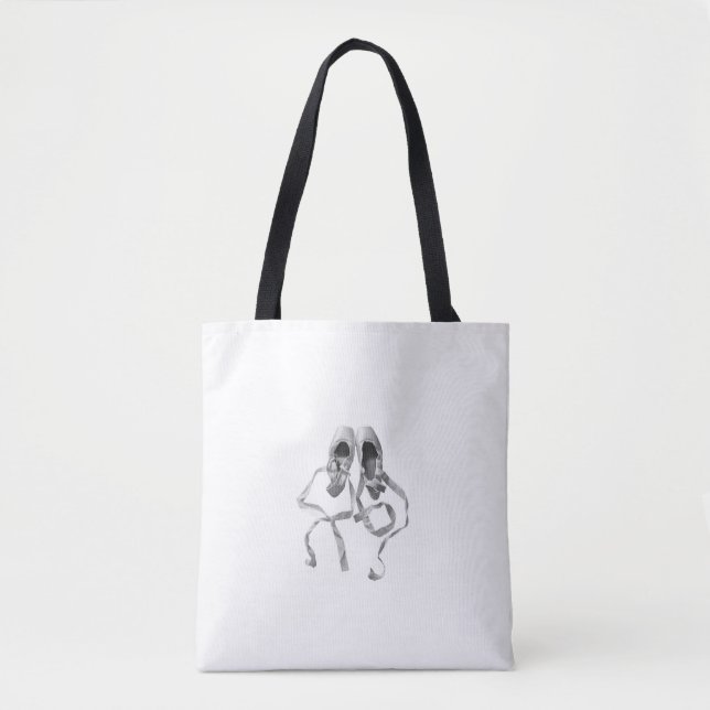 Tote Tasche: Pointe Shoes auf weißem Hintergrund (Vorderseite)