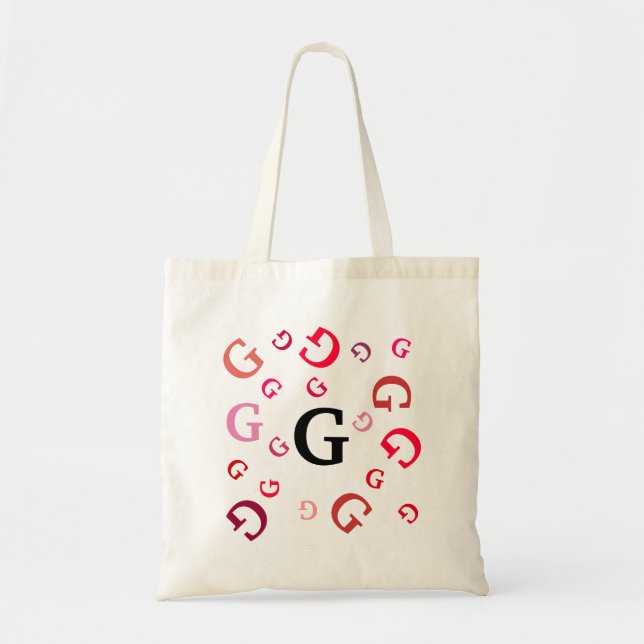 Tote Tasche - Red Jumbled Letters (Vorne)