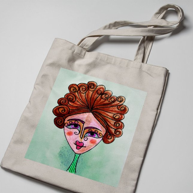 Tote Tasche (Whimsical Woman - 01) (Von Creator hochgeladen)