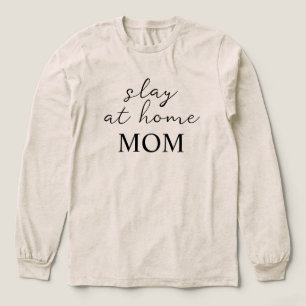 Töte-zu-Hause-Mama-Minimalist-Langarm-T-Shirt Tri-Blend Shirt