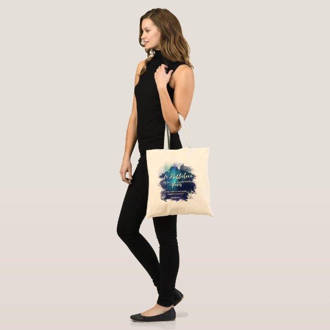 Totebag para amantes de los libros tragetasche (Vorderseite (Model))