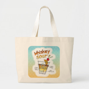 TOTEBAGS - WHISKEY SOUR REZEPT COCKTAIL KUNST JUMBO STOFFBEUTEL