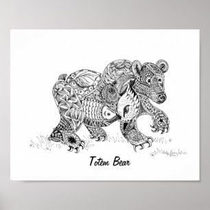 Totem-Bärn-Druck Poster