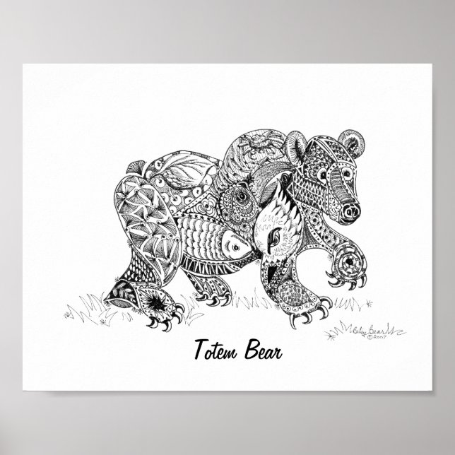 Totem Bear Print Poster (Vorne)