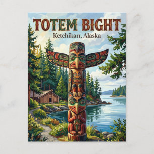 Totem Bight State Historical Park Alaska Postkarte
