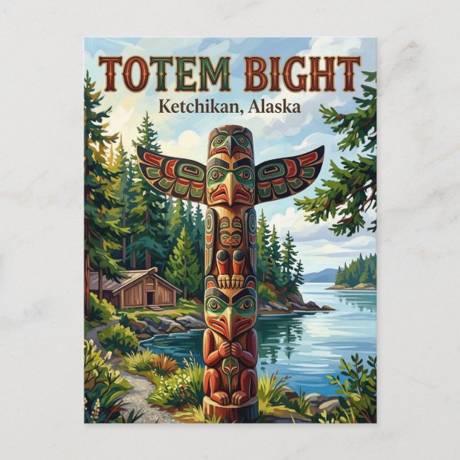 Totem Bight State Historical Park Alaska Postkarte (Vorderseite)