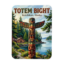Totem Bight State Historical Park Alaska Postkarte Magnet