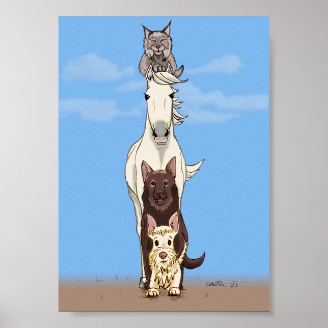 Totem der Begleiterin - farbiges Poster (Vorne)