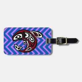 Totem der Stämme Tattoo Nordwestküste Alaskan Orca Gepäckanhänger