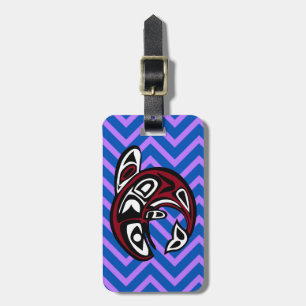 Totem der Stämme Tattoo Nordwestküste Alaskan Orca Gepäckanhänger