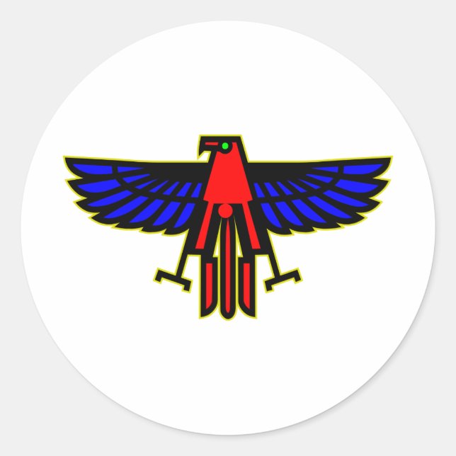Totem der Thunderbird Runder Aufkleber (Vorderseite)