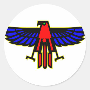 Totem der Thunderbird Runder Aufkleber