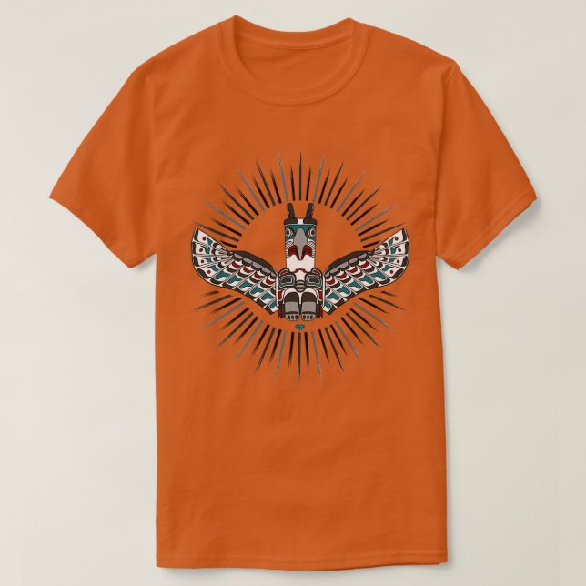 Totem des amerikanischen Adlers T-Shirt (Design vorne)