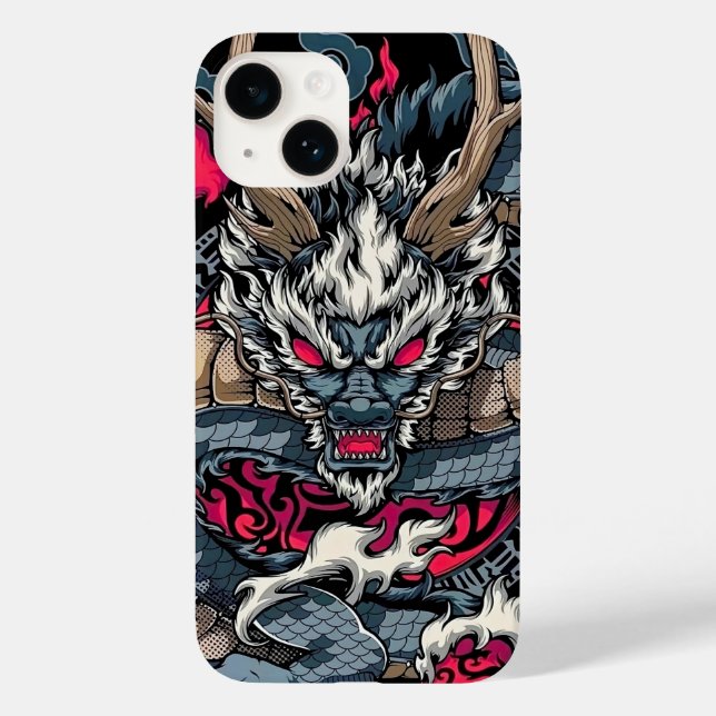 Totem des chinesischen Drachen, Tätowierkunst Case-Mate iPhone Hülle (Rückseite)