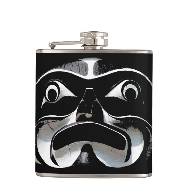 Totem Flasche Custom Vancouver Totem Drink Flasche Flachmann (Vorderseite)