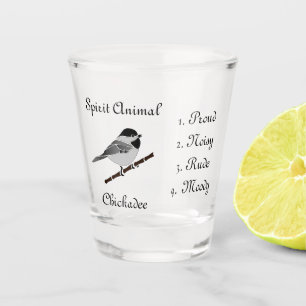Totem Geist Totem Carolina Chickadee Cartoon Schnapsglas