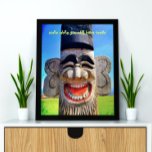 Totem Holz Gesicht Foto lächeln mit Zähne Zitat Poster<br><div class="desc">Wer kann einem lachenden Gesicht wie diesem widerstehen? Denken Sie daran, "lächeln, während Sie noch Zähne haben", wenn Sie auf diesen sonderbaren, farbenfrohen Charakter, Fotografie Zitat Poster. Ein tolles Geschenk für jemanden, der etwas Besonderes ist! Sie können leicht personalisieren dieses Poster plus ich biete auch Anpassung an jedes Produkt. WICHTIGE...</div>