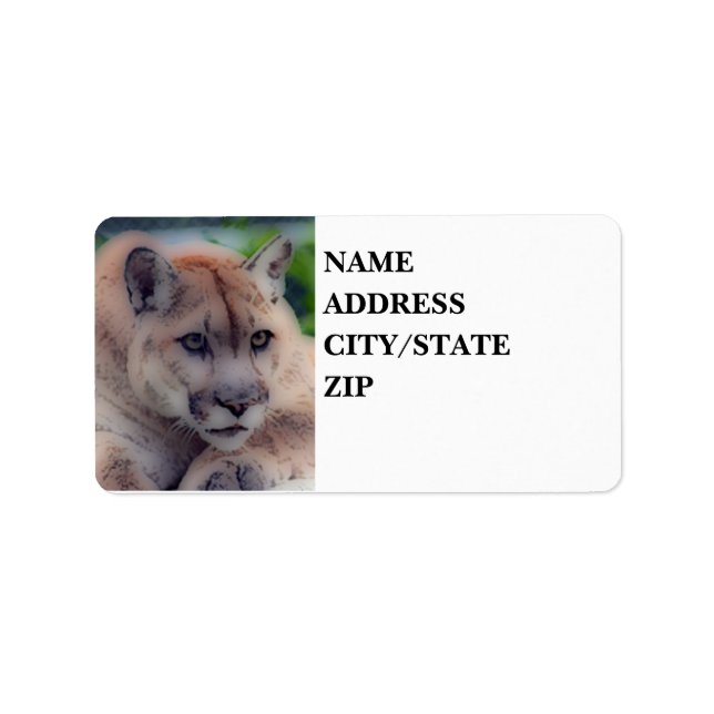 'Totem Panther' Adressaufkleber (Vorne)