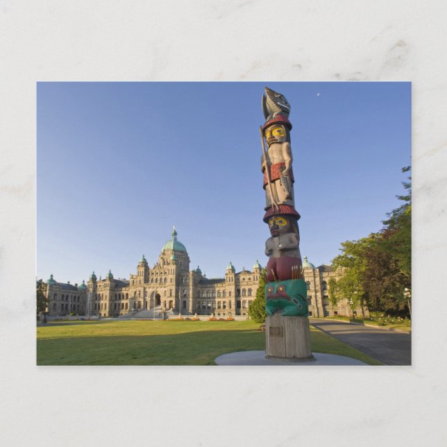 Totem Pol im Gebäude des Parlaments in Postkarte (Vorderseite)