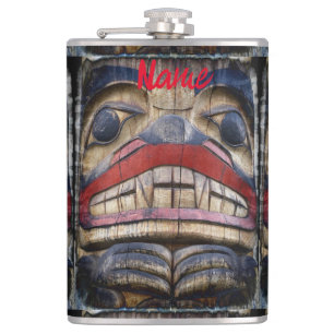 Totem Pole Face Thunder_Cove Flachmann