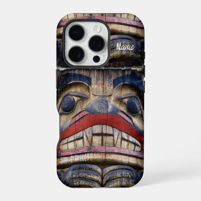 Totem Pole Face Thunder_Cove iPhone Hülle (Rückseite)