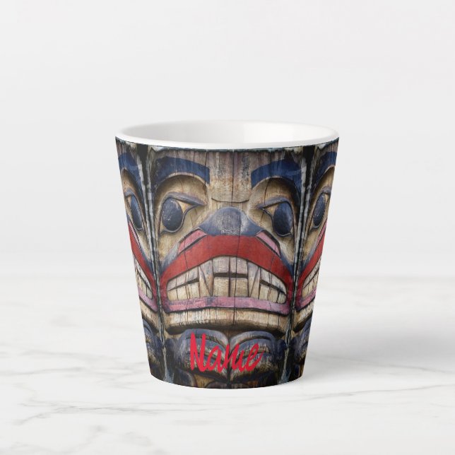 Totem Pole Face Thunder_Cove Milchtasse (Vorderseite)