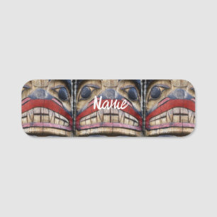 Totem Pole Face Thunder_Cove Namensschild