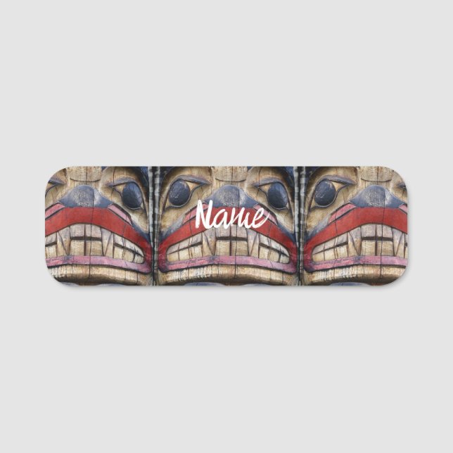 Totem Pole Face Thunder_Cove Namensschild (Vorderseite)