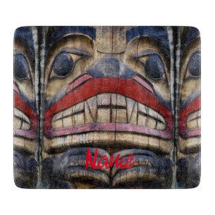 Totem Pole Face Thunder_Cove Schneidebrett