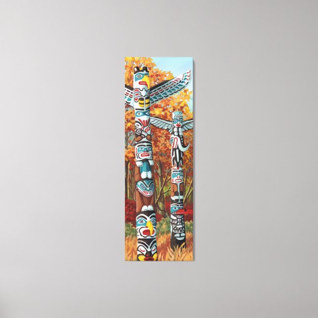 Totem Poles Painting Canvas Prints Leinwanddruck (Vorderseite)