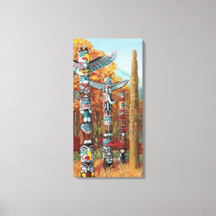 Totem Poles Painting Canvas Prints Leinwanddruck