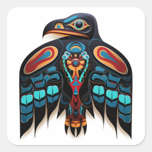 Totem Quadratischer Aufkleber