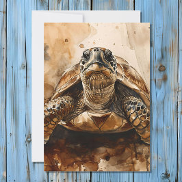 Totem-Schildkröte-Geist-Tierausweis Feiertagskarte