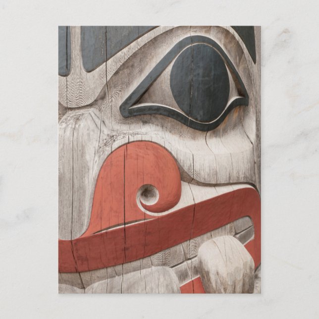 Totem Stöcke im Haida Heritage Centre Museum Postkarte (Vorderseite)