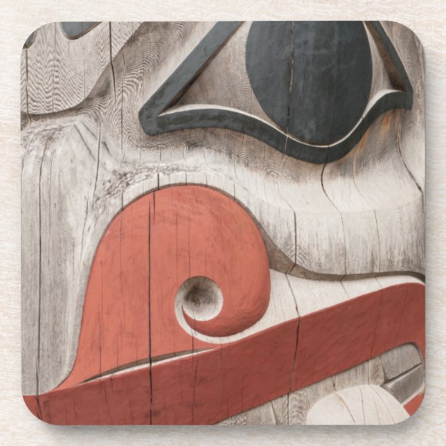 Totem-Stöcke im Haida-Kulturzentrum-Museum Untersetzer (Vorderseite)