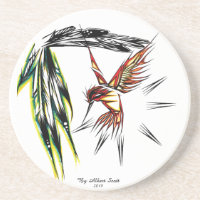 Totem-Untersetzer im Native-Kolibri-Stil