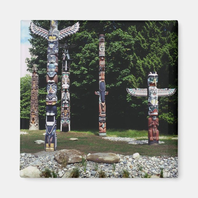 Totem, Vancouver, Britisch-Kolumbien Magnet (Vorne)